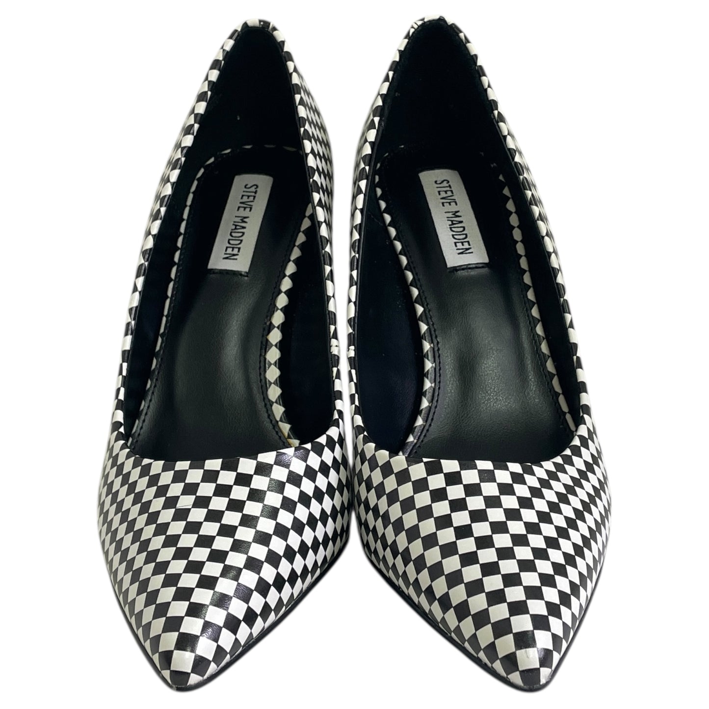 Shoes Heels Stiletto By Steve Madden In Black & White, Size:9