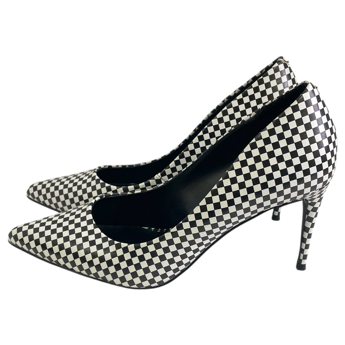 Shoes Heels Stiletto By Steve Madden In Black & White, Size:9