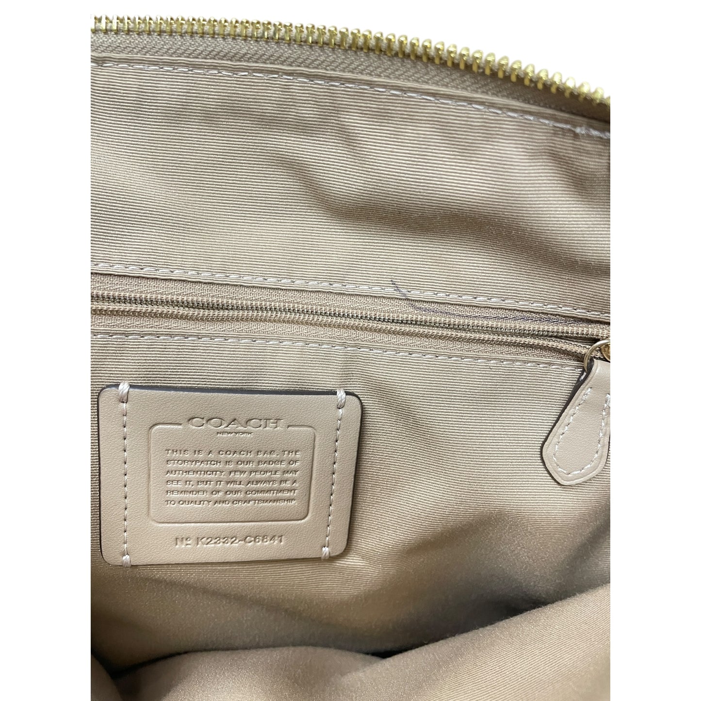 Crossbody Designer By Coach In Taupe, Size:Medium