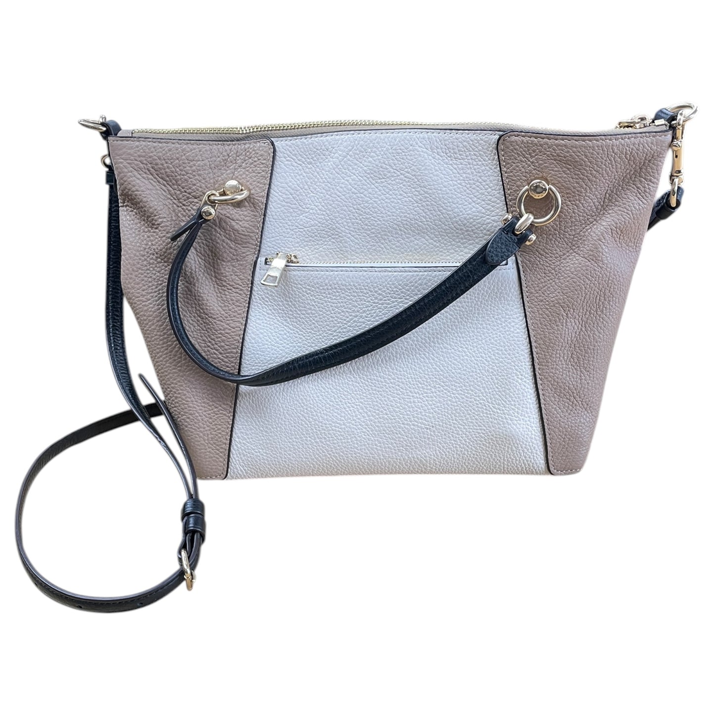 Crossbody Designer By Coach In Taupe, Size:Medium