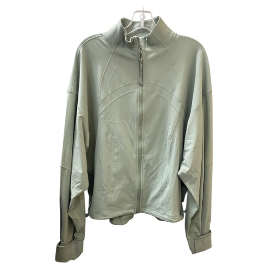Athletic Jacket By Lululemon In Green, Size:12