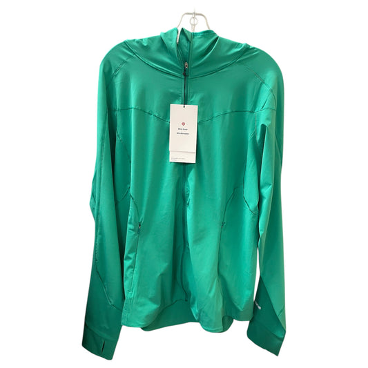 Athletic Jacket By Lululemon In Green, Size:14