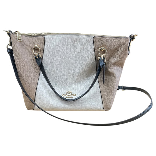 Crossbody Designer By Coach In Taupe, Size:Medium
