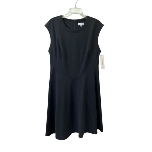 Dress Casual Midi By Calvin Klein In Black, Size:12