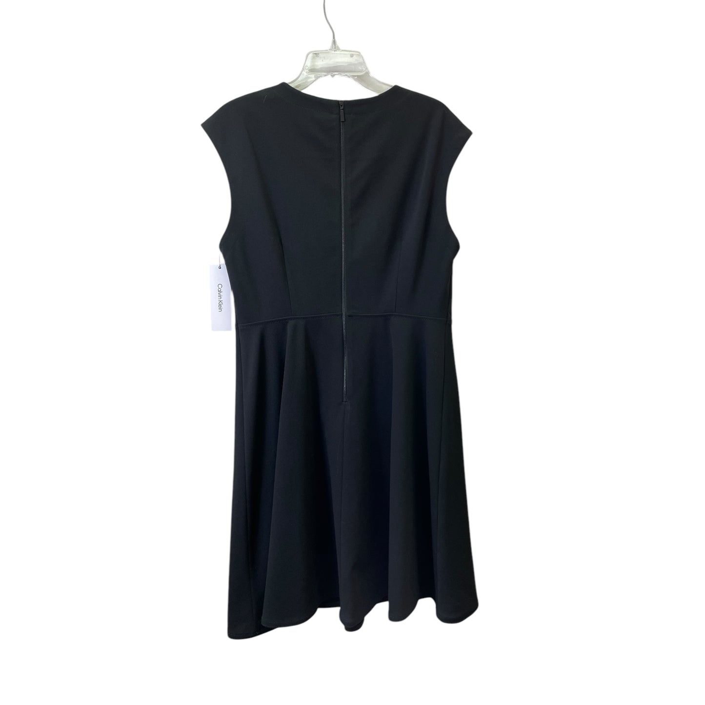 Dress Casual Midi By Calvin Klein In Black, Size:12