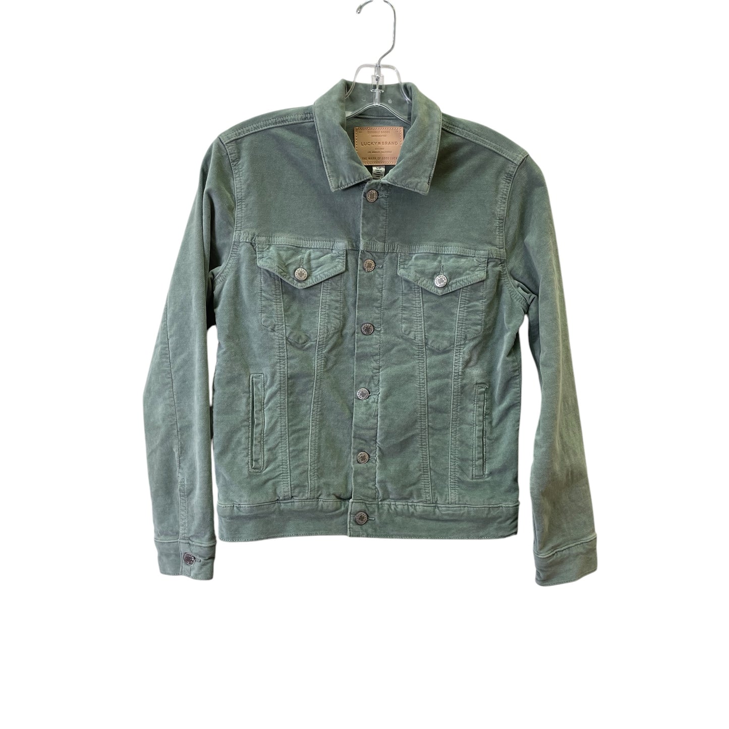 Jacket Shirt By Lucky Brand In Green, Size:S