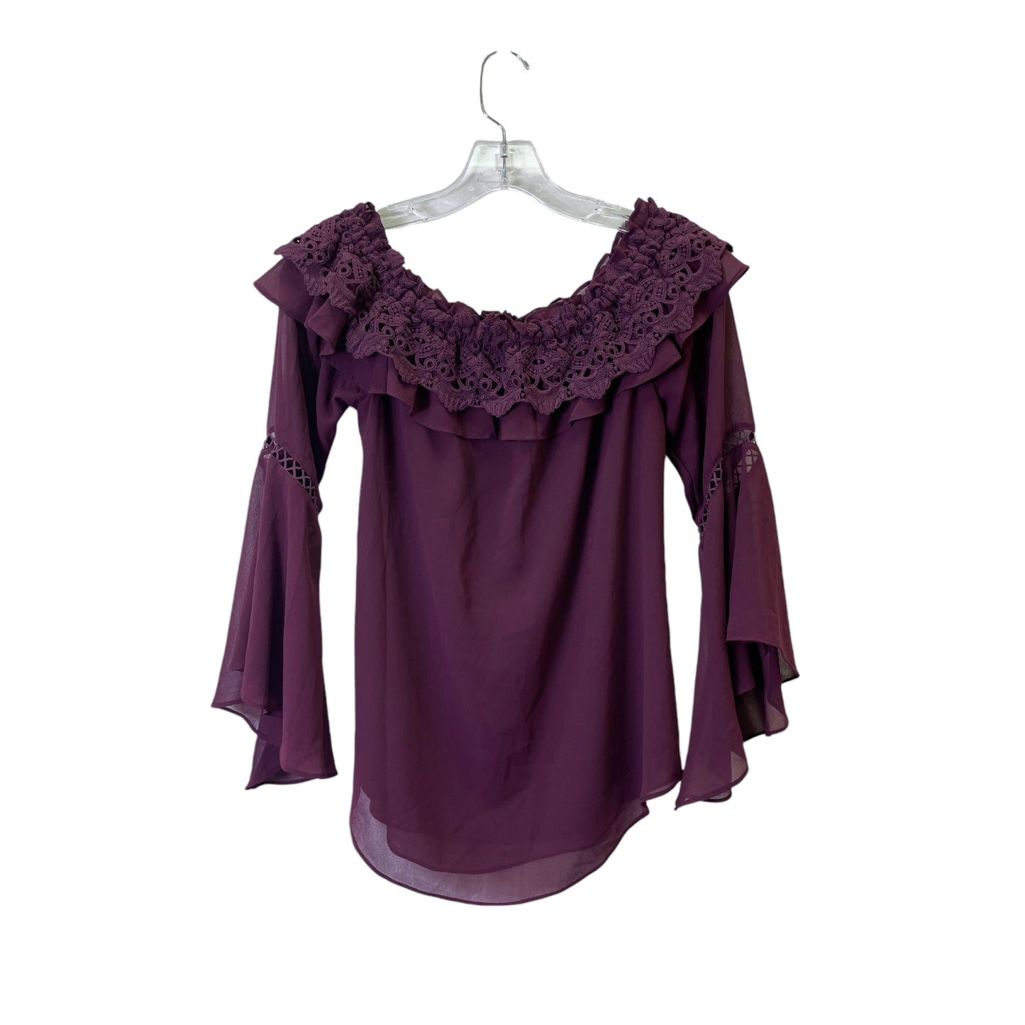 Top Ls Basic By White House Black Market In Purple, Size:Xs