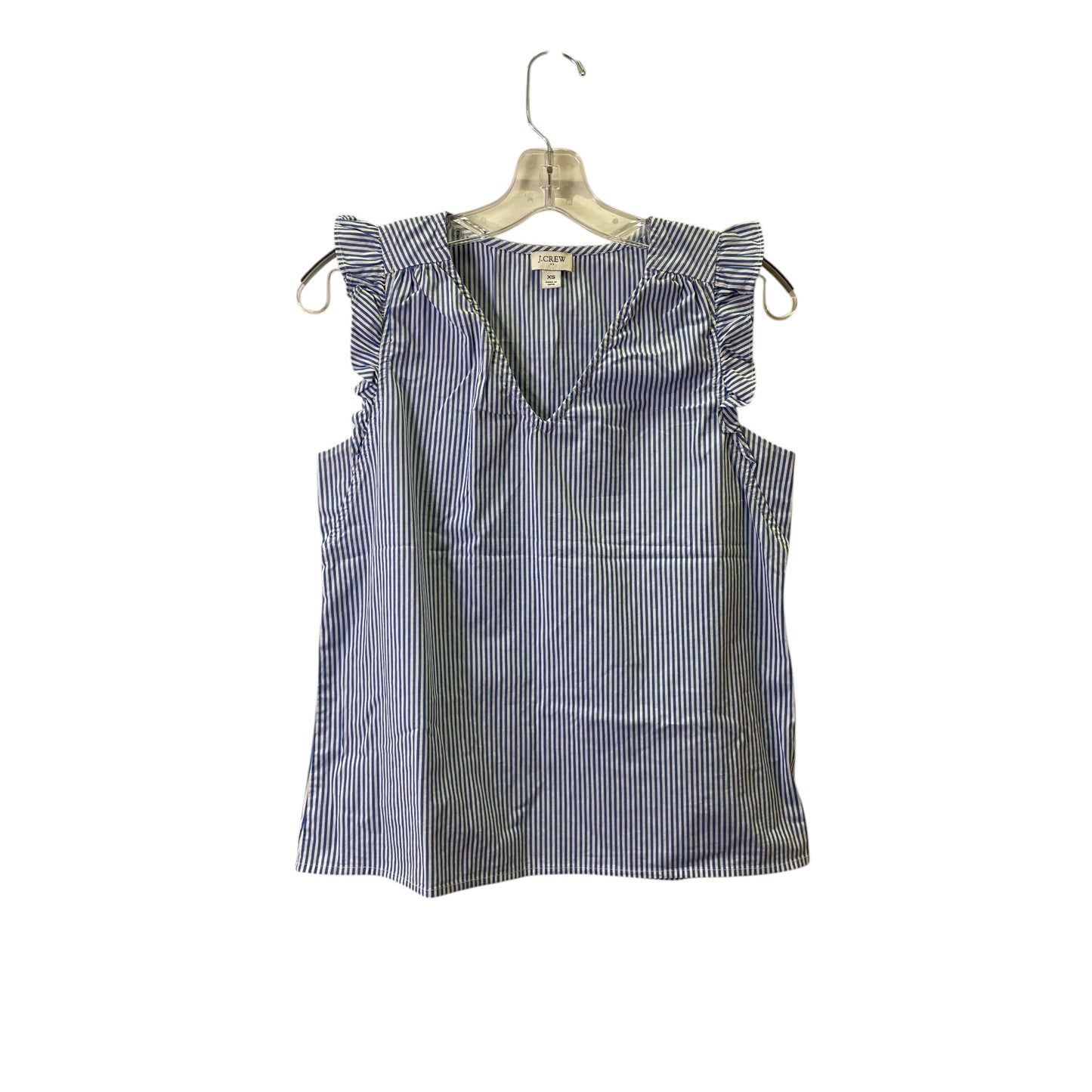 Top Sleeveless Basic By J. Crew In Blue & White, Size:Xs