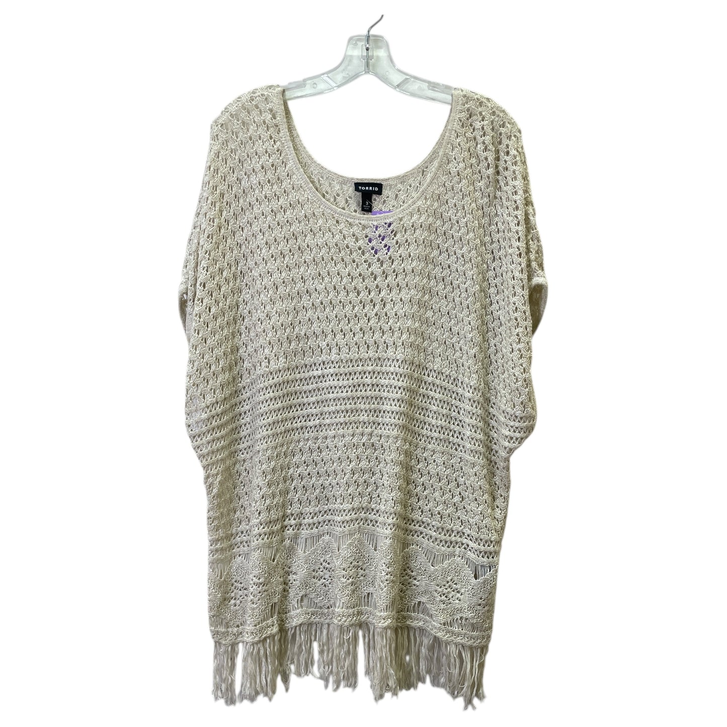 Top Sleeveless By Torrid In Cream, Size:3X