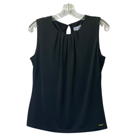 Top Sleeveless By Calvin Klein In Black, Size:M