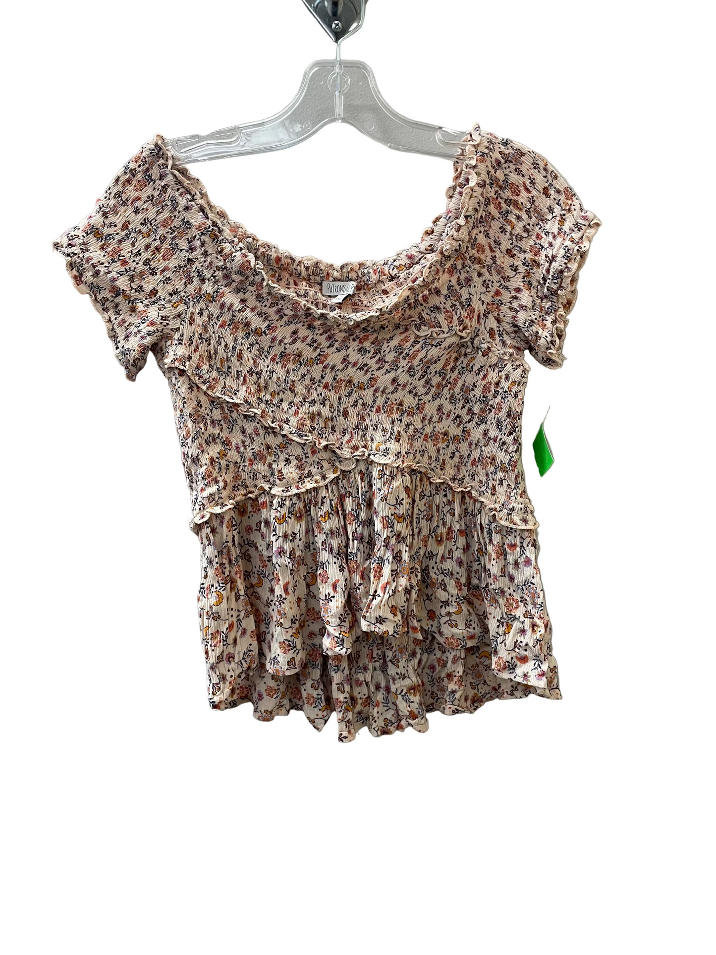 Top 3/4 Sleeve By Patrons Of Peace In Pink, Size:L