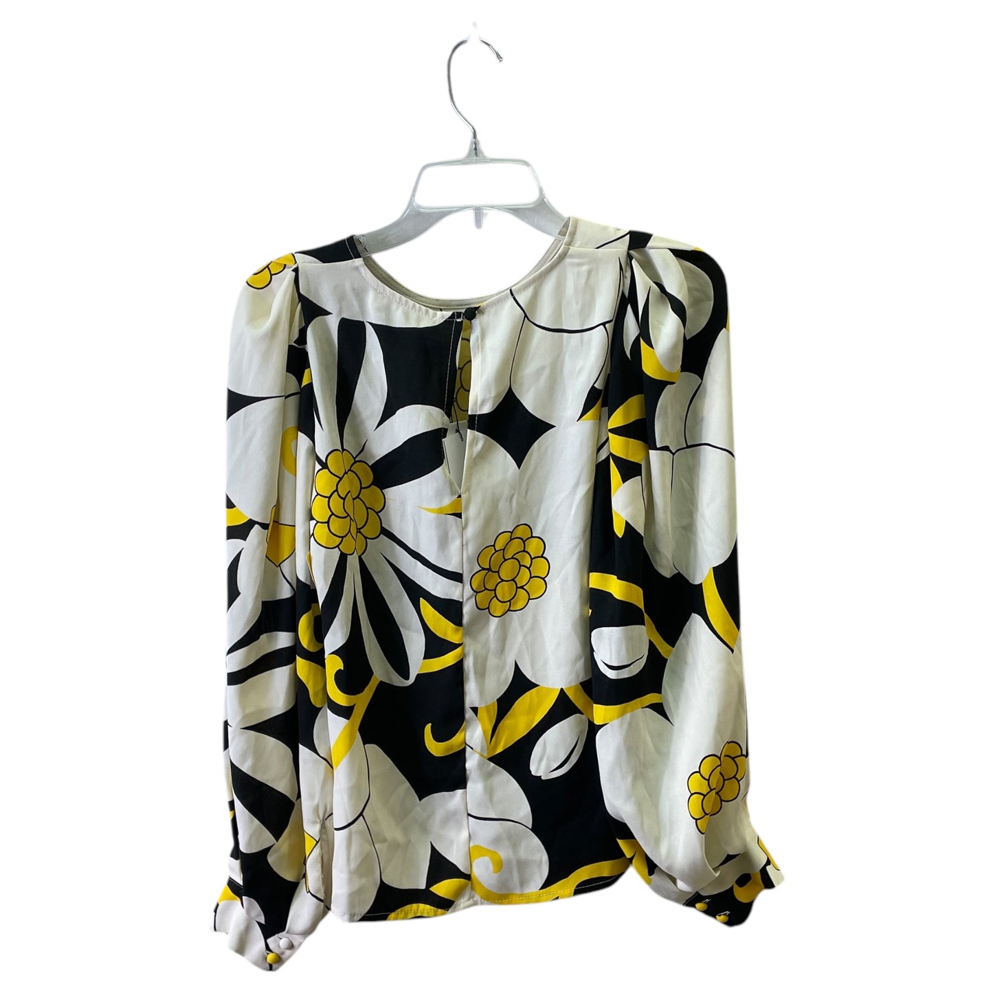 Top Ls By MeiMeiJ In White & Yellow, Size:S