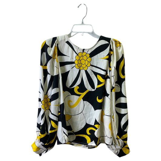 Top Ls By MeiMeiJ In White & Yellow, Size:S