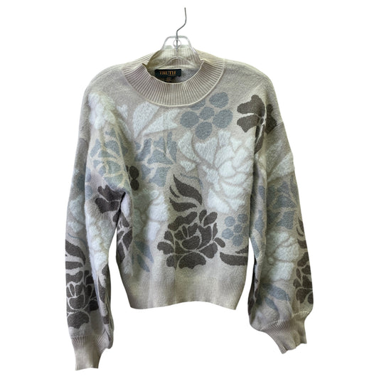 Sweater By Truth In Cream & Grey, Size:M