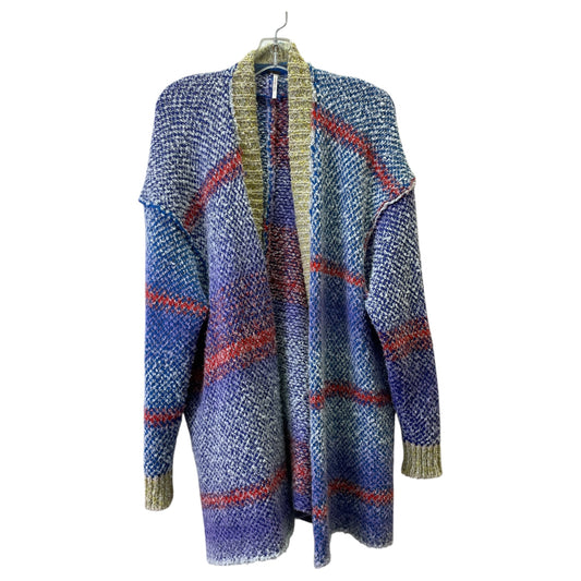 Sweater Cardigan By Free People In Blue & Purple, Size:S