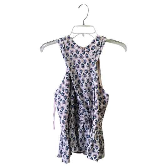 Top Sleeveless By Loft In Blue & Pink, Size:8