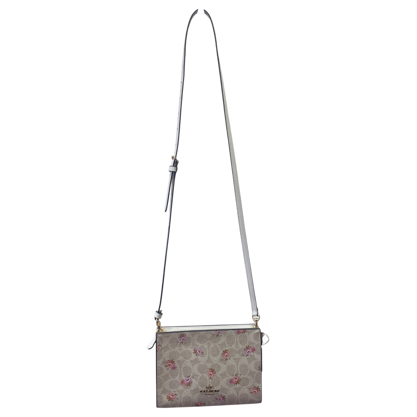 Crossbody Designer By Coach In Floral Print, Size:Small