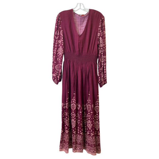 Dress Casual Maxi By Knox Rose In Maroon, Size:S