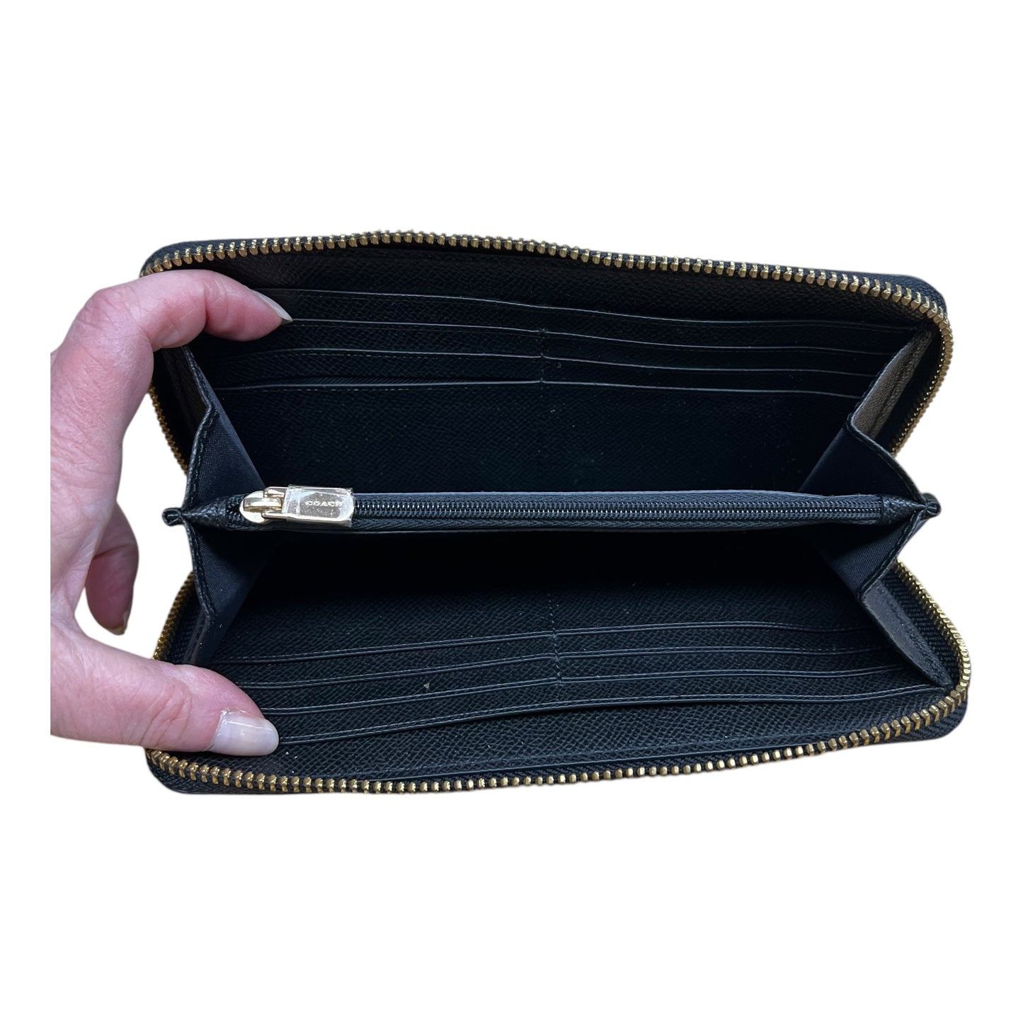 Wallet Designer By Coach In Black, Size:Medium