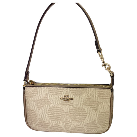 Handbag Designer By Coach In Brown & Cream, Size:Small