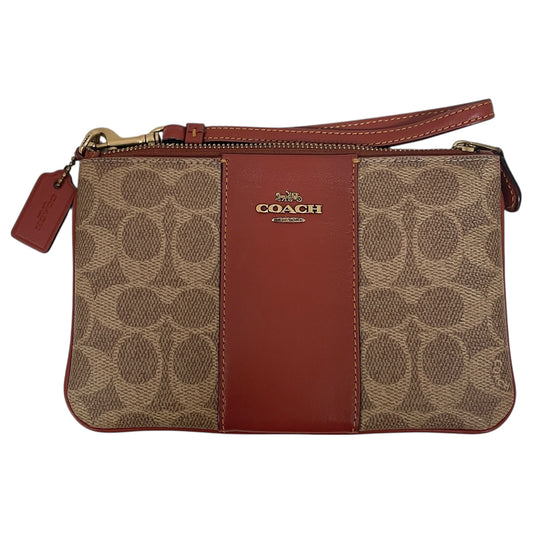 Wristlet Designer By Coach In Brown, Size:Medium