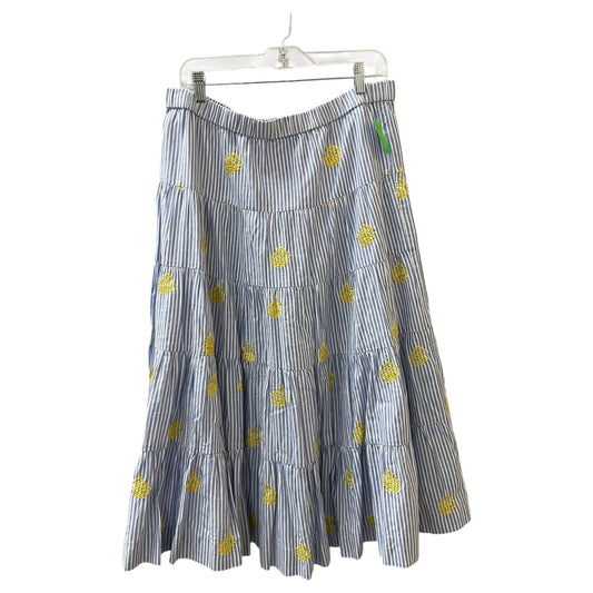 Skirt Maxi By J. Crew In Blue & Yellow, Size:L