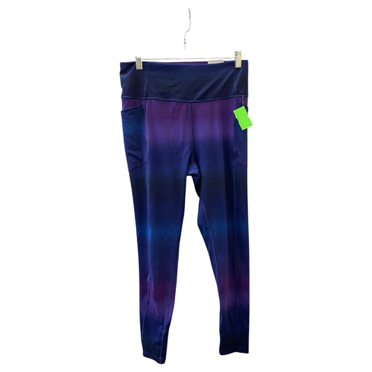 Athletic Leggings By Victorias Secret In Blue & Purple, Size:12