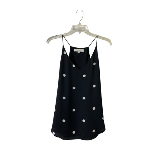Top Sleeveless By Loft In Black & White, Size:S