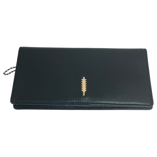 Wallet Leather By THACKER In Black, Size:Large