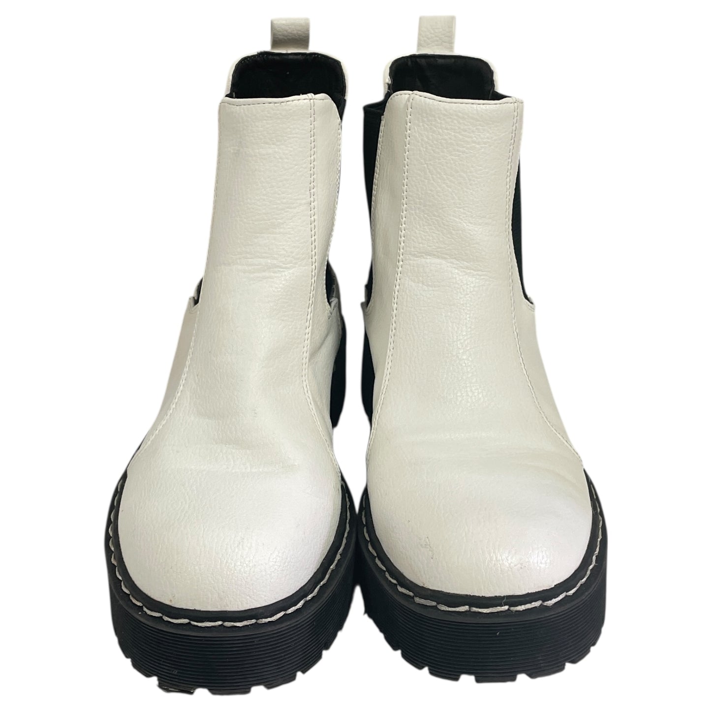 Boots Ankle Flats By Sincerely Jules In White, Size:6.5