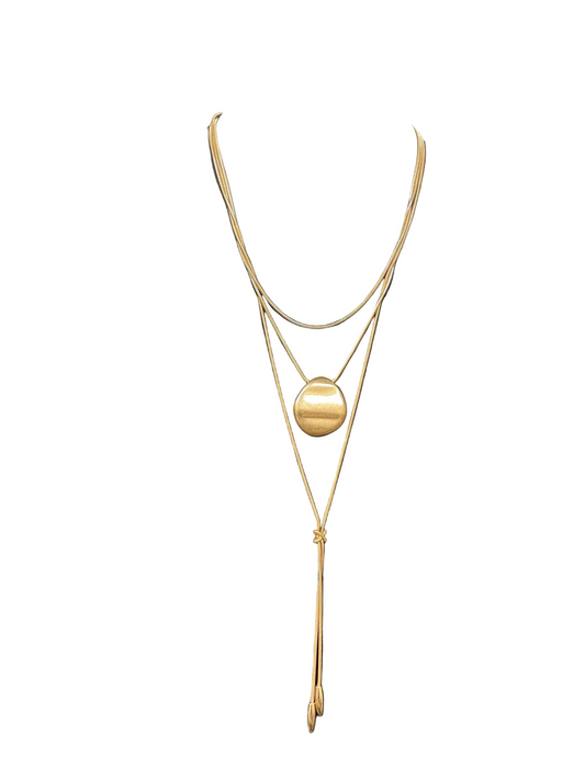 Necklace Layered By Style And Company In Gold