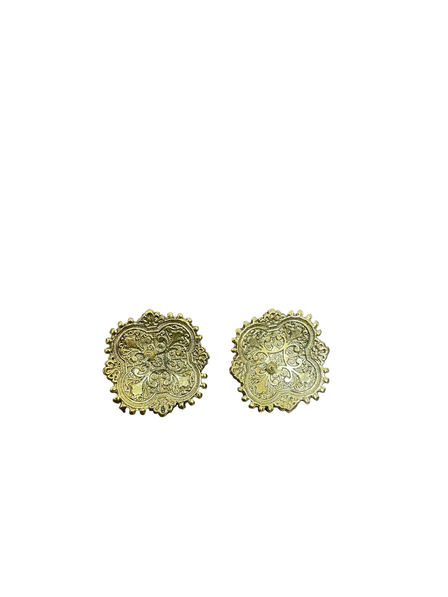 Earrings Stud By Cme In Black & Gold