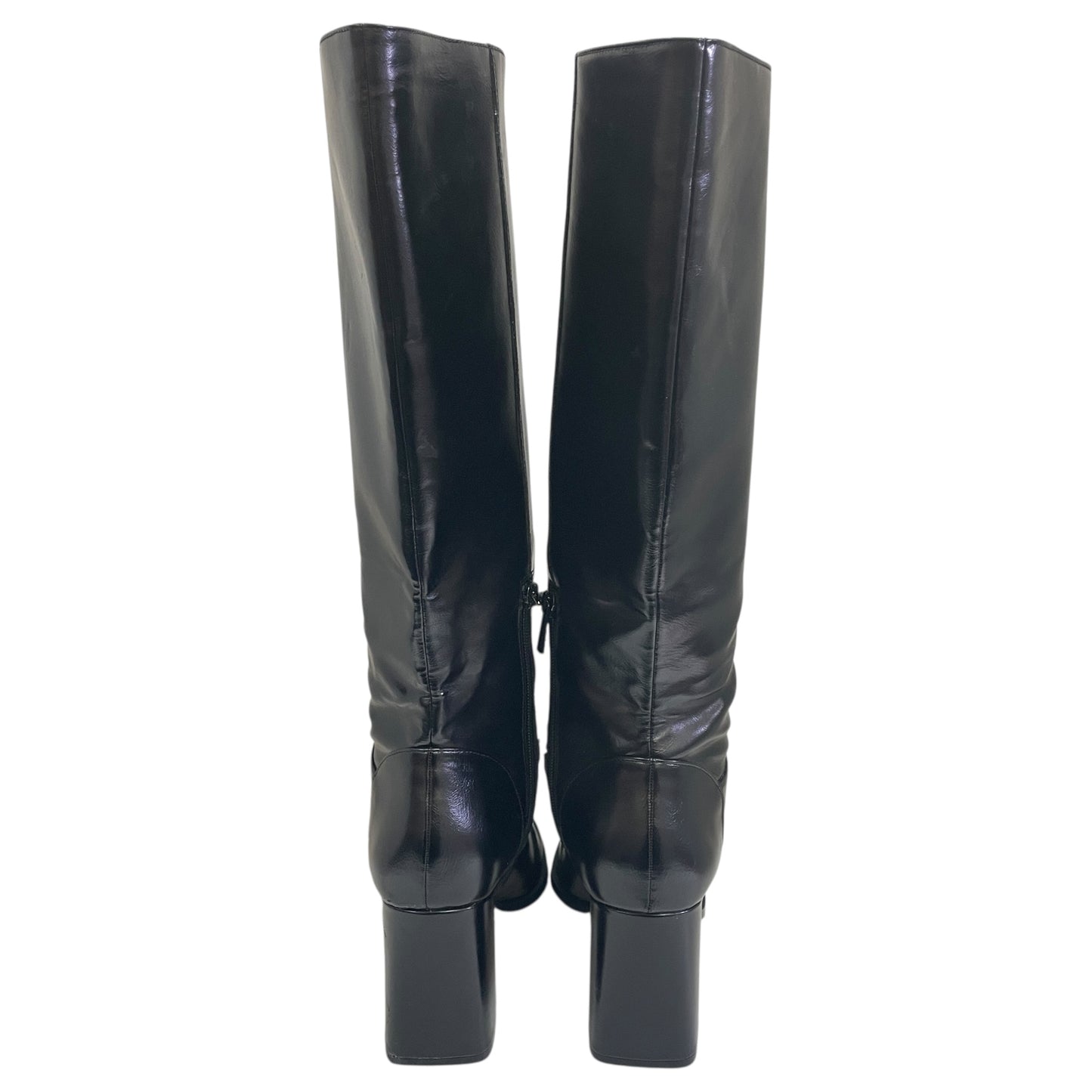 Boots Knee Heels By Stradivarius In Black, Size:8.5