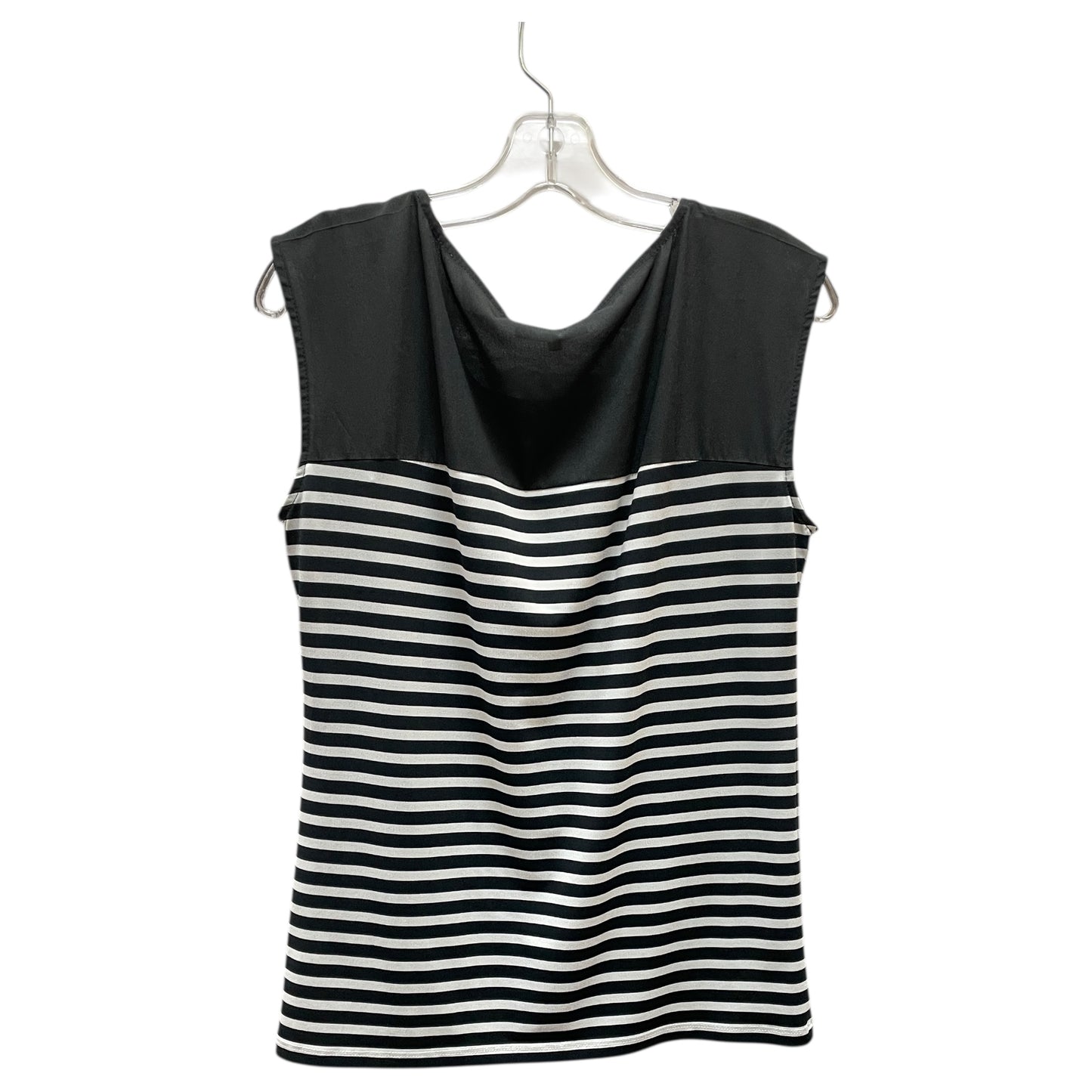 Top Sleeveless By Calvin Klein In Black & Red, Size: M
