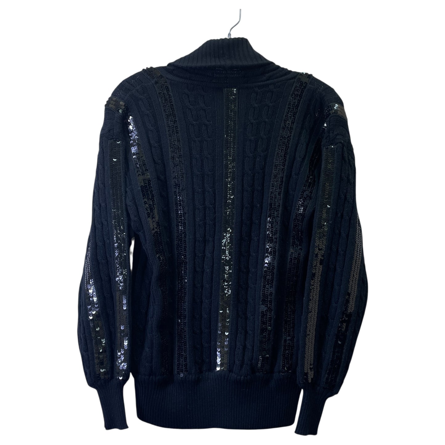 Sweater Cardigan Designer By Escada In Black, Size:S