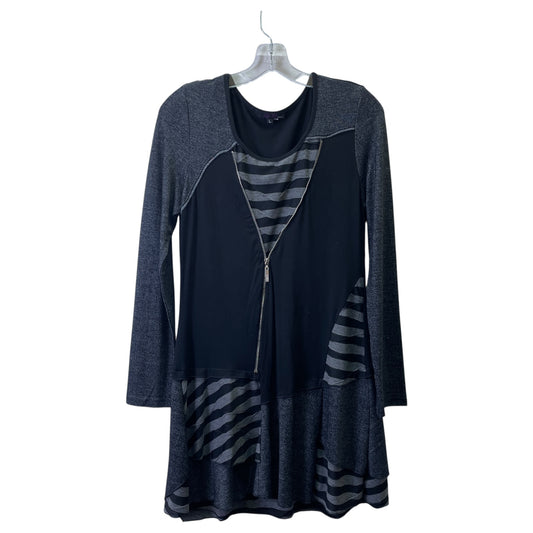 TOP LS by La-El couture In BLACK & GREY, Size: L