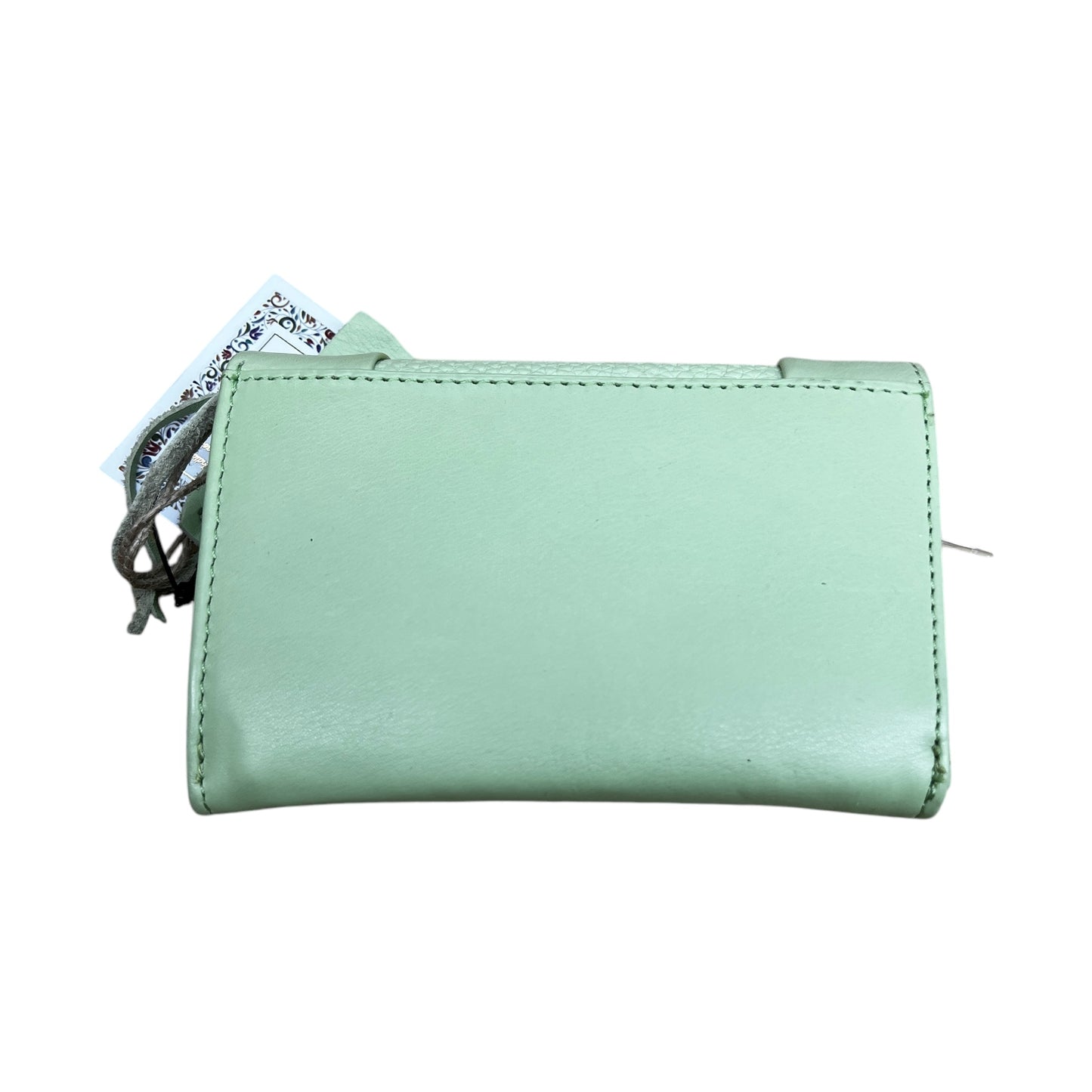 Wallet Leather  In Green, Size:Small