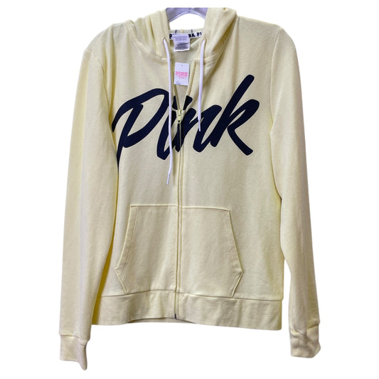 Athletic Sweatshirt Hoodie By Pink In Yellow, Size:L