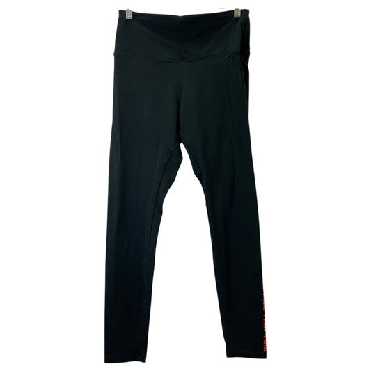 Athletic Leggings By Pink In Black & Orange, Size:L