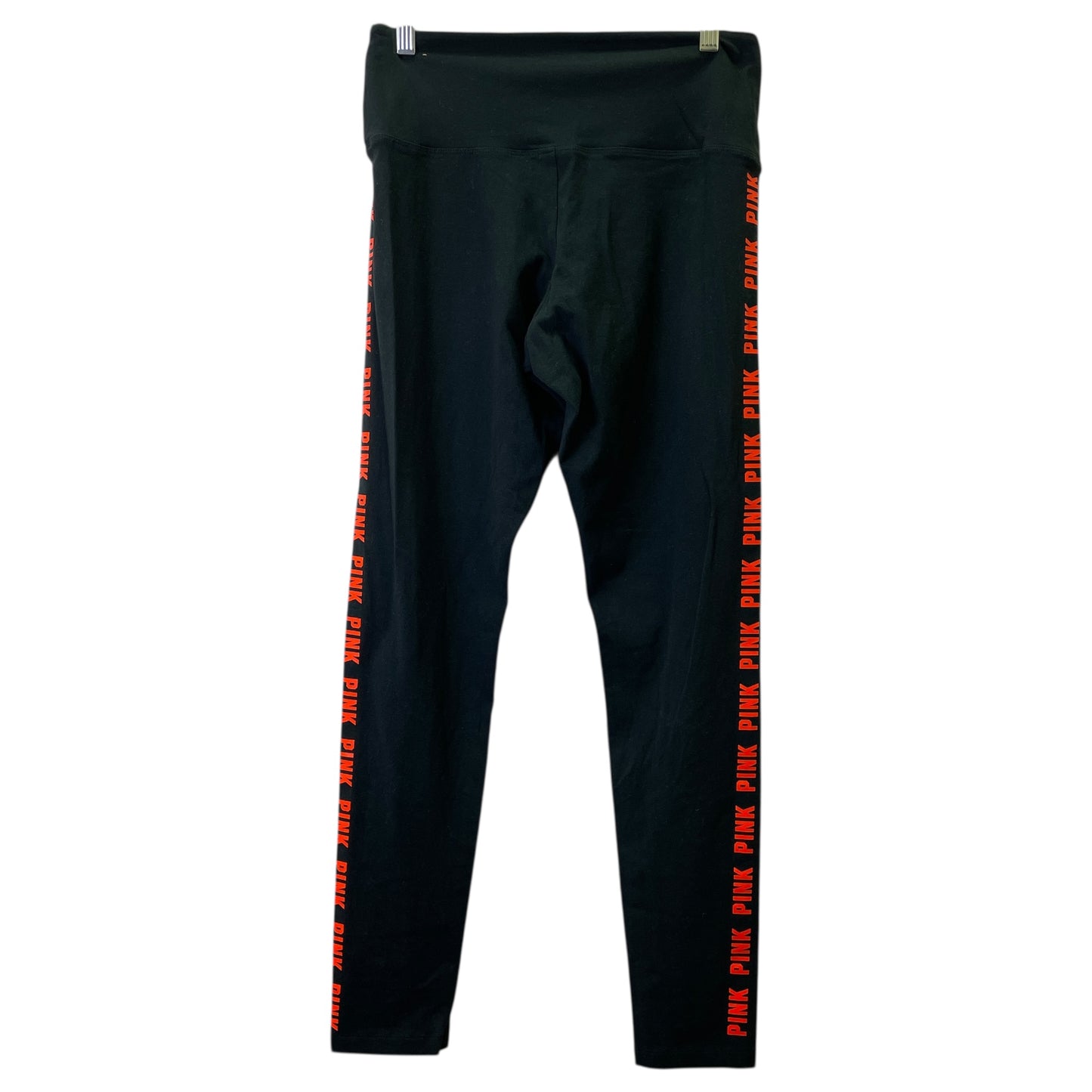 Athletic Leggings By Pink In Black & Orange, Size:L