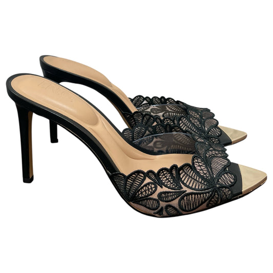 Shoes Heels Stiletto By Inc In Black & Gold, Size:8.5