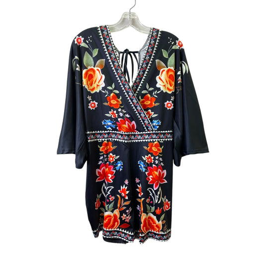 Romper By Cme In Black, Size:2X