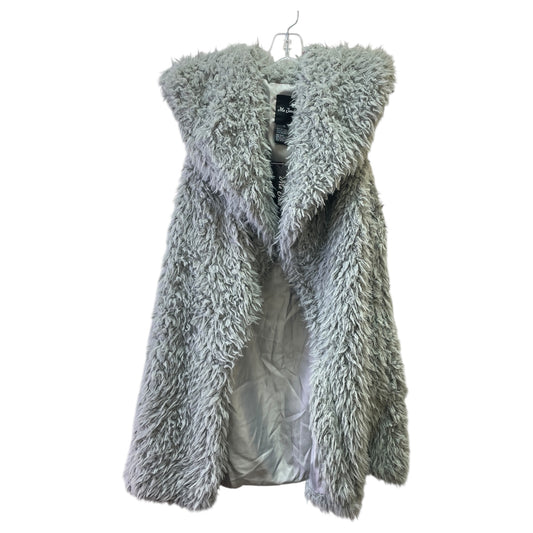 Vest Faux Fur & Sherpa By Me Jane In Grey, Size:Xl