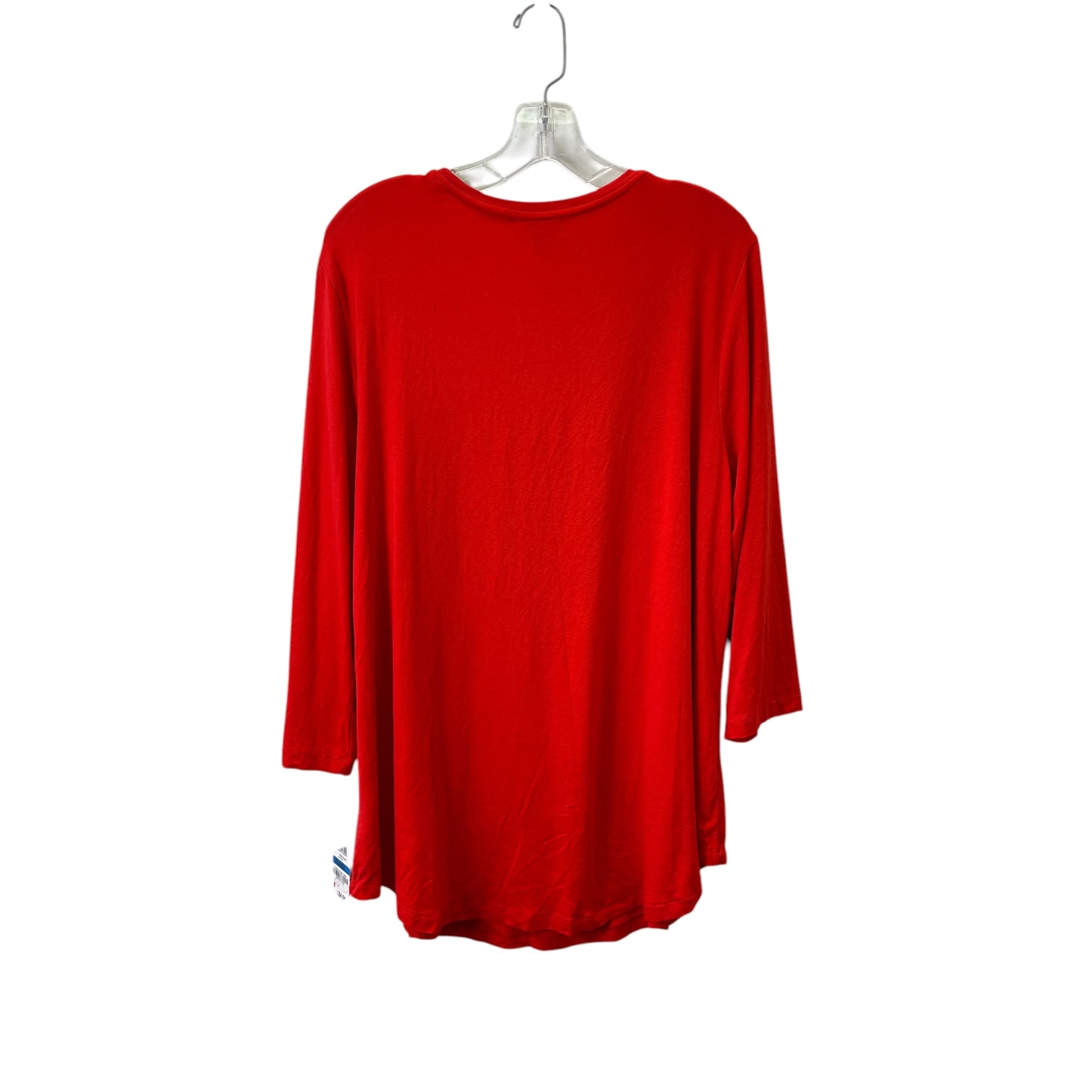 Top Ls Basic By Jm Collections In Red, Size:Xl