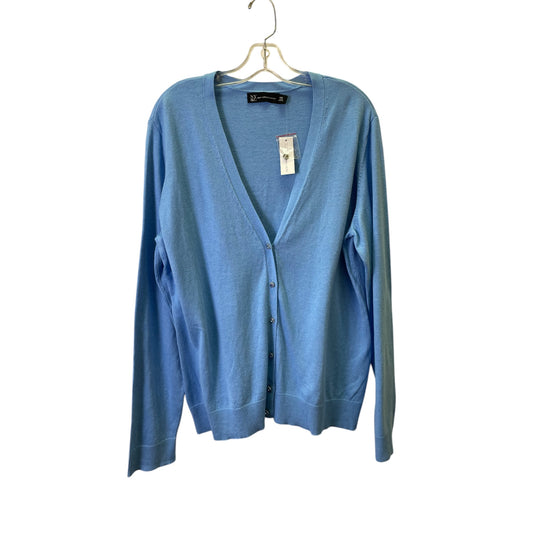 Sweater Cardigan By New York And Co In Blue, Size:1X