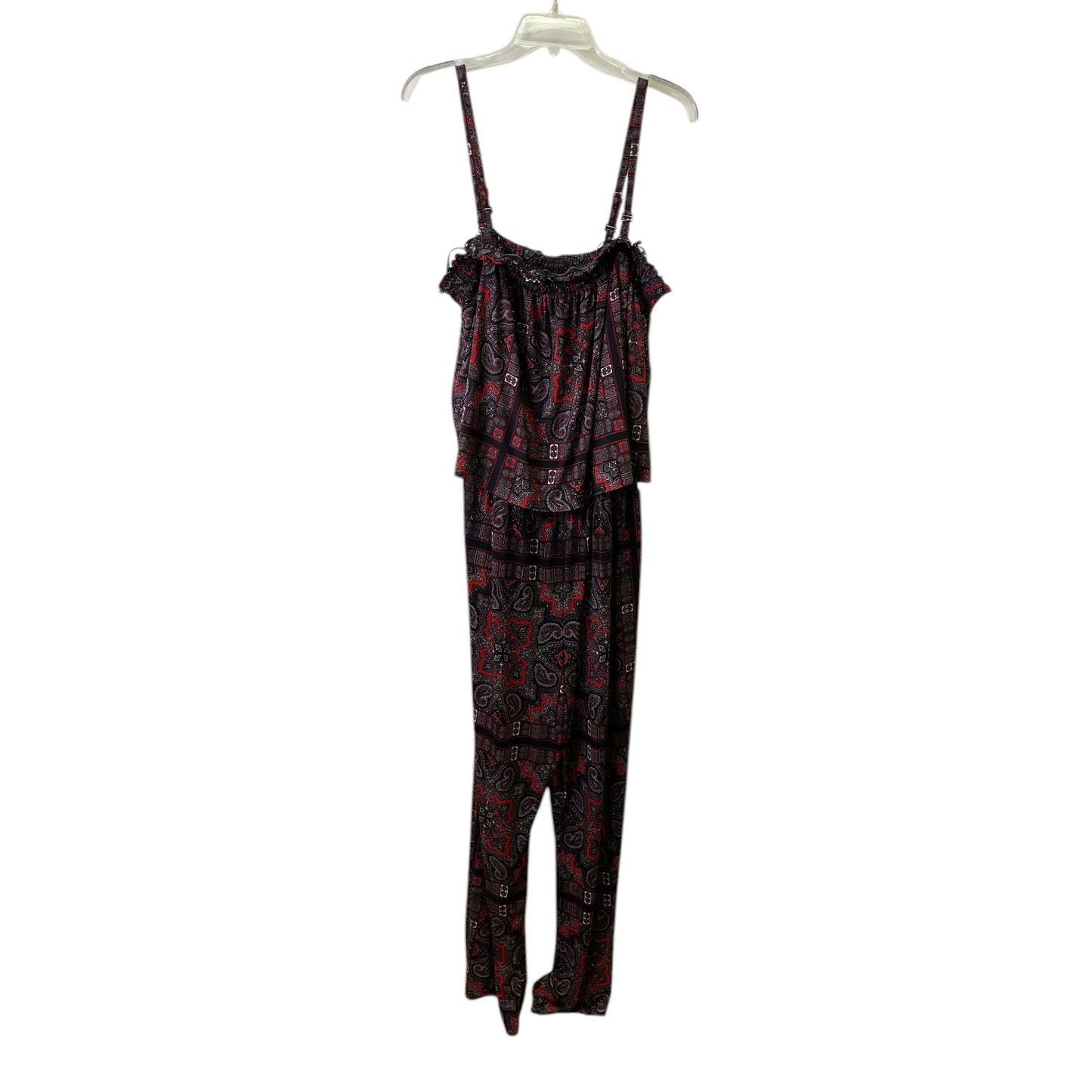 Jumpsuit By Inc In Black & Red, Size:1X