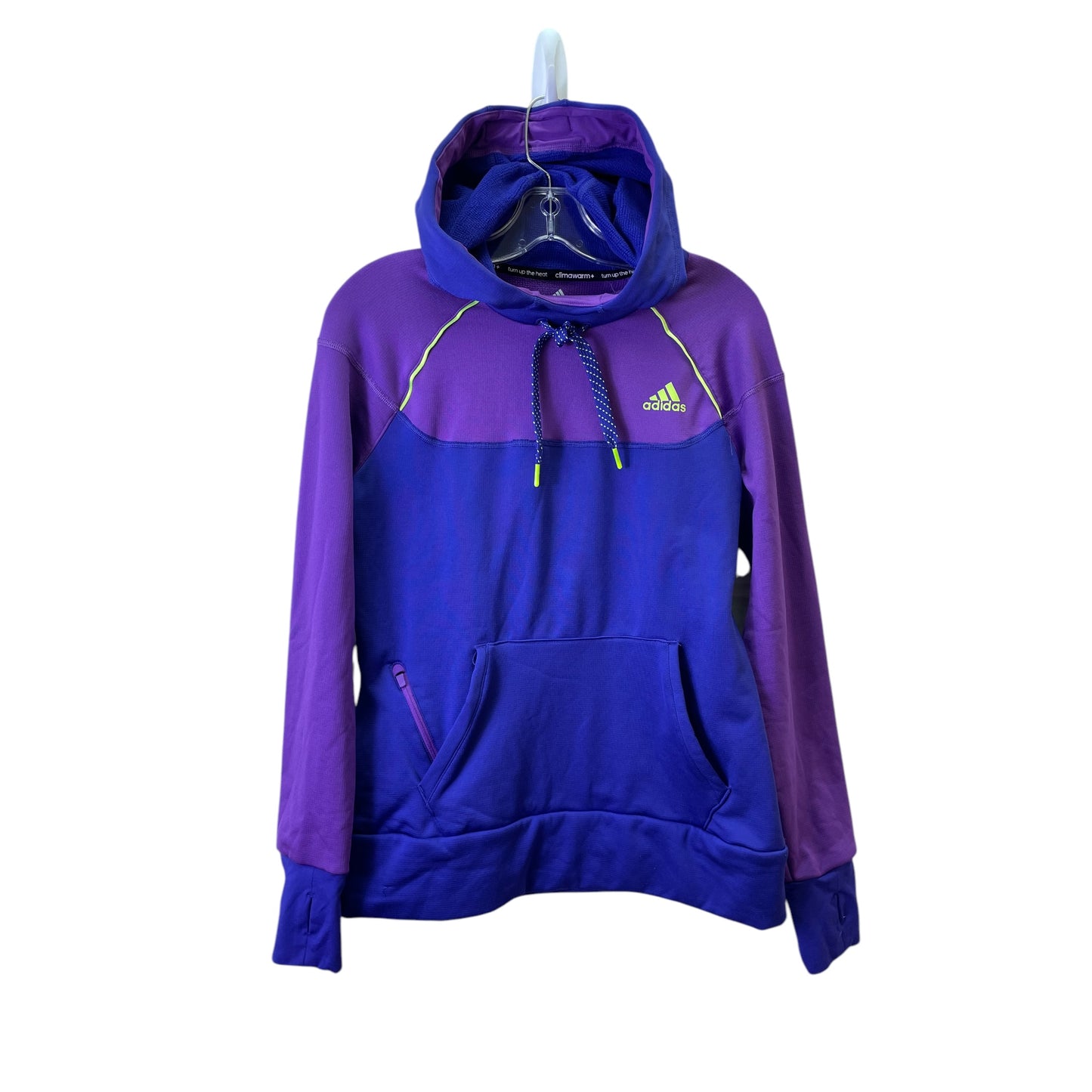 ATHLETIC SWEATSHIRT HOODIE by ADIDAS In PURPLE, Size: M