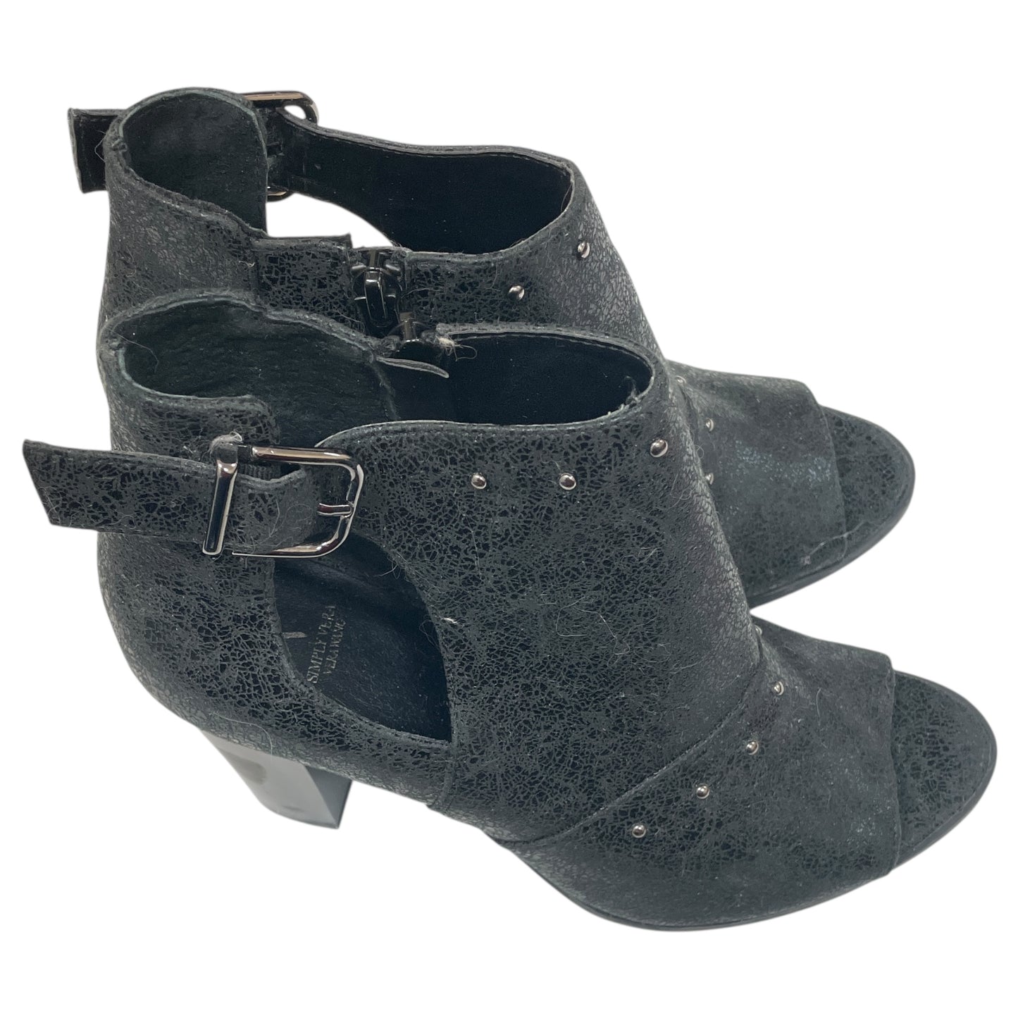 Shoes Heels Block By Simply Vera In Black, Size:7