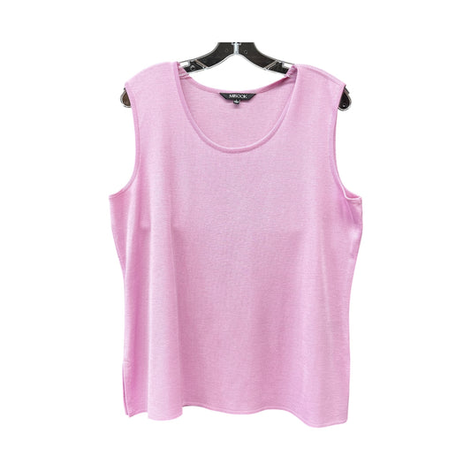 Top Sleeveless By Misook In Pink, Size:L