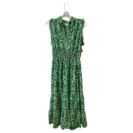 Dress Casual Maxi By Max Studio In Green & White, Size:L